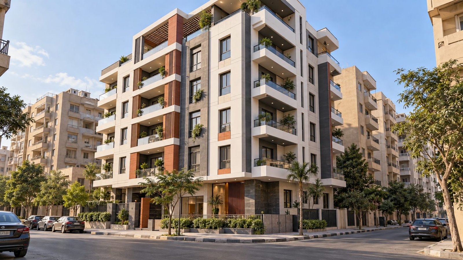 تصور لعمارة سكنية حديثة